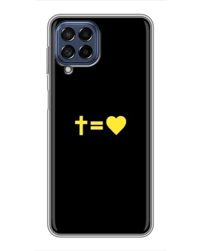 Чехол для Samsung Galaxy M53 (5G) (M536B) с картинкой «Сердце и Крест»