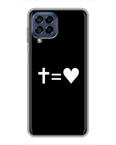 Чехол для Samsung Galaxy M53 (5G) (M536B) с картинкой «Крест и Сердце»