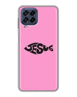 Чехол для Samsung Galaxy M53 (5G) (M536B) с картинкой «Розовый символ  Jesus»