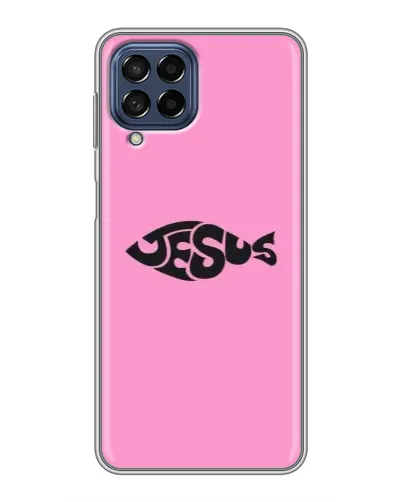 Чехол для Samsung Galaxy M53 (5G) (M536B) с картинкой «Розовый символ  Jesus»