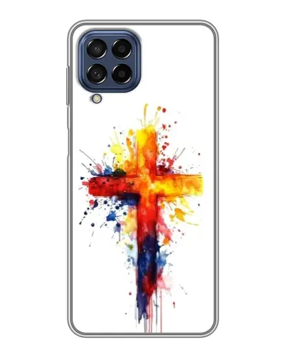 Чехол для Samsung Galaxy M53 (5G) (M536B) с картинкой «Акварельный крест»