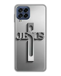 Чохол для Samsung Galaxy M53 (5G) (M536B) з картинкою «Металевий хрест Jesus»