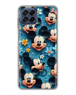 Чехол для Samsung Galaxy M53 (5G) (M536B) с картинкой «Паттерн Микки и Минни»