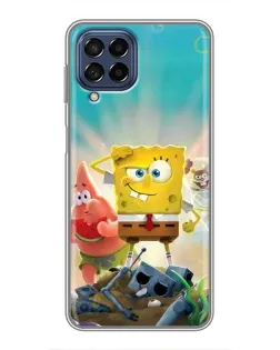 Чехол для Samsung Galaxy M53 (5G) (M536B) с картинкой «Спанч Боб победитель»