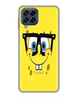 Чехол для Samsung Galaxy M53 (5G) (M536B) с картинкой «Минималистичный Спанч Боб»