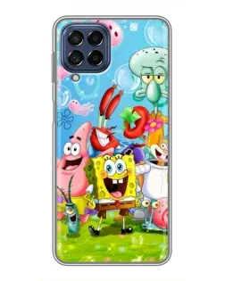 Чехол для Samsung Galaxy M53 (5G) (M536B) с картинкой «Губка Боб и друзья»