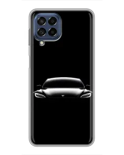 Чехол для Samsung Galaxy M53 (5G) (M536B) с картинкой «Фары Tesla Night»