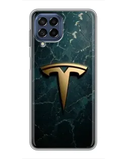 Чехол для Samsung Galaxy M53 (5G) (M536B) с картинкой «Мраморная Tesla Gold»