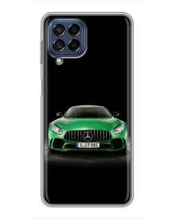 Чохол для Samsung Galaxy M53 (5G) (M536B) з картинкою «Mercedes — неоновий лого»
