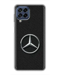 Чохол для Samsung Galaxy M53 (5G) (M536B) з картинкою «Карбоновий Mercedes стиль»