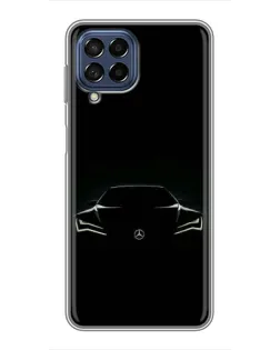 Чохол для Samsung Galaxy M53 (5G) (M536B) з картинкою «Mercedes — силует авто»