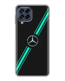 Чохол для Samsung Galaxy M53 (5G) (M536B) з картинкою «Спортивні лінії Mercedes»