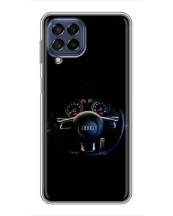 Чехол для Samsung Galaxy M53 (5G) (M536B) с картинкой «Салон Audi — руль»