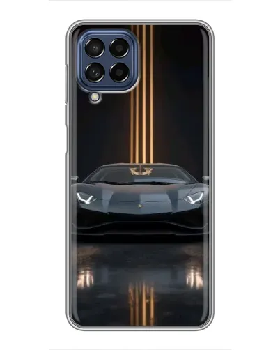 Чехол для Samsung Galaxy M53 (5G) (M536B) с картинкой «Lamborghini золотые линии»