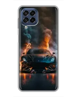 Чехол для Samsung Galaxy M53 (5G) (M536B) с картинкой «Lamborghini дымная эстетика»