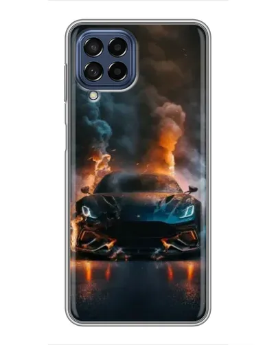 Чехол для Samsung Galaxy M53 (5G) (M536B) с картинкой «Lamborghini дымная эстетика»
