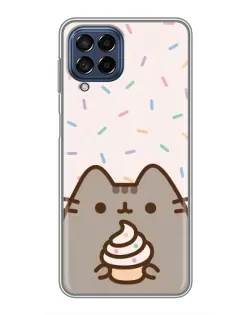 Чехол для Samsung Galaxy M53 (5G) (M536B) с картинкой «Пушин с кексом»