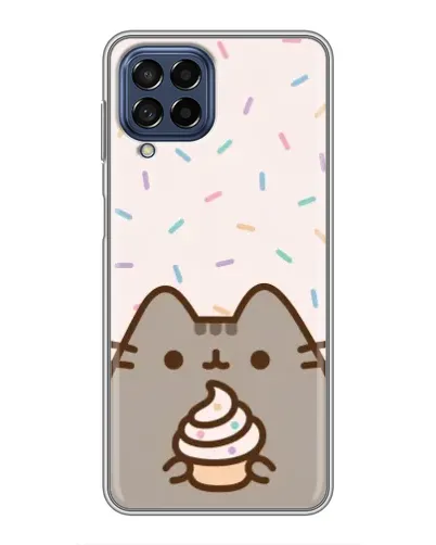 Чехол для Samsung Galaxy M53 (5G) (M536B) с картинкой «Пушин с кексом»