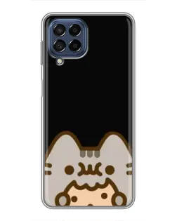 Чехол для Samsung Galaxy M53 (5G) (M536B) с картинкой «Пушин на черном»