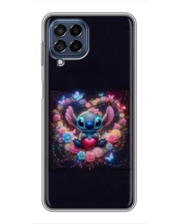 Чехол для Samsung Galaxy M53 (5G) (M536B) с картинкой «Stitch в цветах»