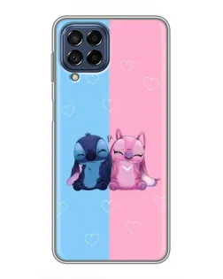 Чехол для Samsung Galaxy M53 (5G) (M536B) с картинкой «Stitch и Angel Love»