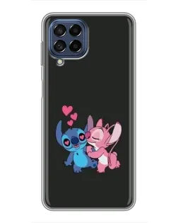 Чехол для Samsung Galaxy M53 (5G) (M536B) с картинкой «Анжел целует Стича»