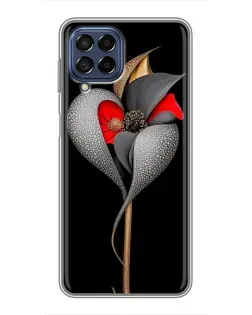 Чехол для Samsung Galaxy M53 (5G) (M536B) с картинкой «Серебряный фантазийный цветок»