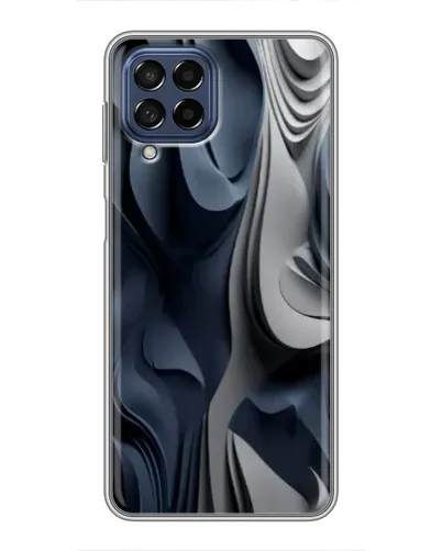 Чехол для Samsung Galaxy M53 (5G) (M536B) с картинкой «Объемные синие складки»
