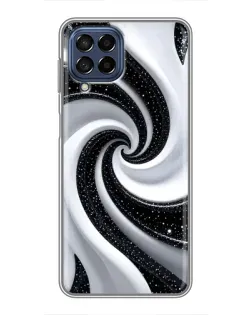 Чехол для Samsung Galaxy M53 (5G) (M536B) с картинкой «Черно-белая спираль»