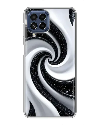 Чехол для Samsung Galaxy M53 (5G) (M536B) с картинкой «Черно-белая спираль»