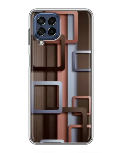 Чехол для Samsung Galaxy M53 (5G) (M536B) с картинкой «Коричневые объемные квадраты»