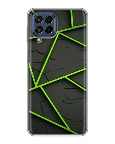 Чехол для Samsung Galaxy M53 (5G) (M536B) с картинкой «Зеленые геометрические линии»