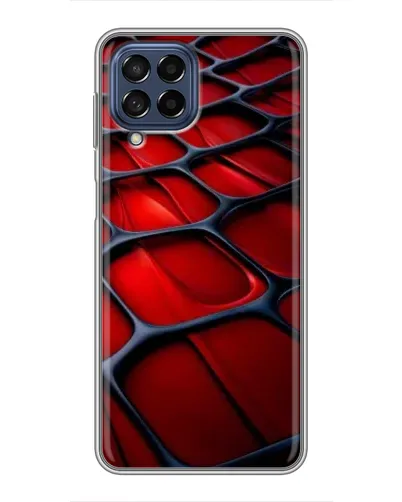 Чехол для Samsung Galaxy M53 (5G) (M536B) с картинкой «Красная глянцевая сетка»