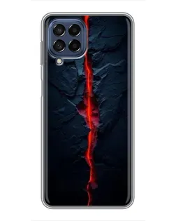 Чехол для Samsung Galaxy M53 (5G) (M536B) с картинкой «Kрасная лавовая трещина»