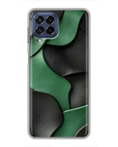 Чехол для Samsung Galaxy M53 (5G) (M536B) с картинкой «Зеленые кожаные волны»