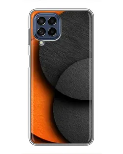 Чехол для Samsung Galaxy M53 (5G) (M536B) с картинкой «Геометрия оранжевых кругов»
