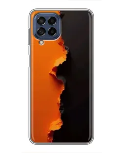 Чехол для Samsung Galaxy M53 (5G) (M536B) с картинкой «Оранжевый разлом»