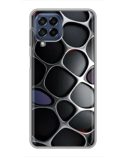 Чехол для Samsung Galaxy M53 (5G) (M536B) с картинкой «Объемная темная решетка»
