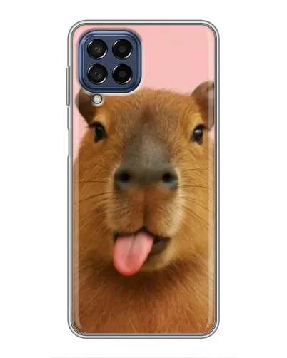 Чехол для Samsung Galaxy M53 (5G) (M536B) с картинкой «Капибара с языком»