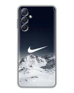 Чехол для Samsung Galaxy M54 (5G) с картинкой «Nike — зимние горы»