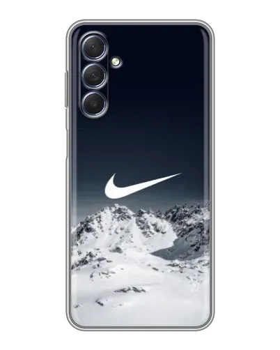 Чехол для Samsung Galaxy M54 (5G) с картинкой «Nike — зимние горы» Чехол для Samsung Galaxy M54 (5G) с картинкой «Nike — зимние горы»
