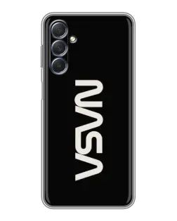 Чехол для Samsung Galaxy M54 (5G) с картинкой «NASA — вертикальный логотип»