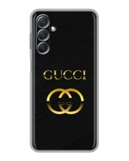 Чехол для Samsung Galaxy M54 (5G) с картинкой «Золотой логотип Gucci»