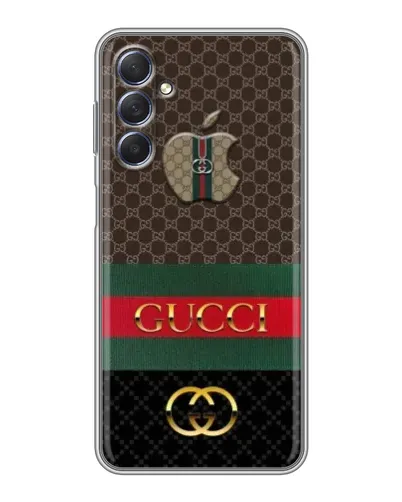 Чехол для Samsung Galaxy M54 (5G) с картинкой «Gucci — брендированный десерт» Чехол для Samsung Galaxy M54 (5G) с картинкой «Gucci — брендированный десерт»