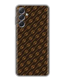 Чехол для Samsung Galaxy M54 (5G) с картинкой «Gucci — золотые диагонали»