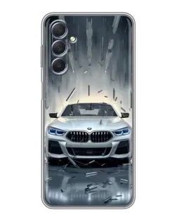 Чехол для Samsung Galaxy M54 (5G) с картинкой «BMW в свете фар»