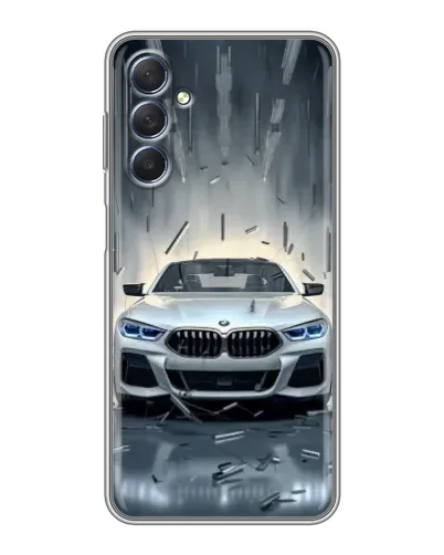 Чехол для Samsung Galaxy M54 (5G) с картинкой «BMW в свете фар»