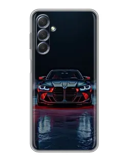 Чехол для Samsung Galaxy M54 (5G) с картинкой «BMW на мокрой дороге»