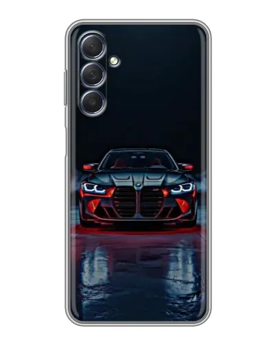 Чехол для Samsung Galaxy M54 (5G) с картинкой «BMW на мокрой дороге»