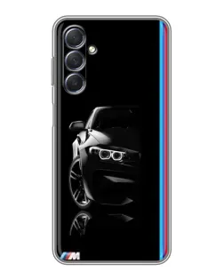 Чехол для Samsung Galaxy M54 (5G) с картинкой «Силуэт BMW в темноте»